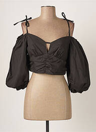 Top mâneci scurte mâneci scurte negru RELISH femme