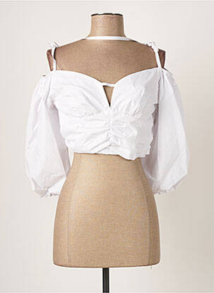 Top alb RELISH femeie