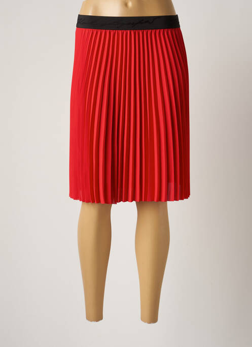 Fustă midi roșu KARL LAGERFELD femeie