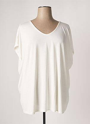 Top elasticitate mâneci scurte alb YESTA femme