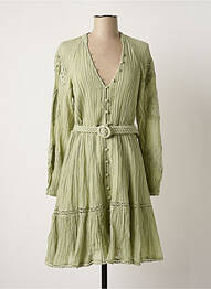 Rochie midi mâneci lungi mâneci lungi verde GUESS femeie