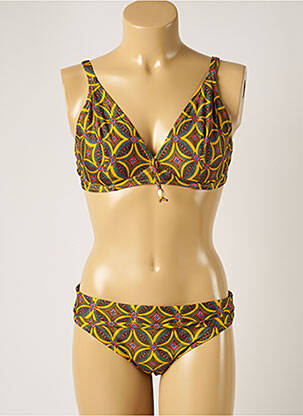 Costum de baie din două piese galben ANTIGEL femeie
