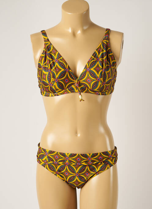 Costum de baie din două piese galben ANTIGEL femeie