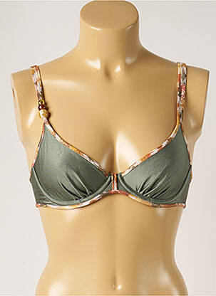 Sutien de costum de baie elasticitate sutien cupe întregi cu decolteu înalt verde MARIE JO femeie