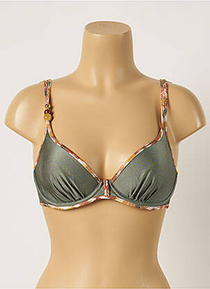 Sutien de costum de baie elasticitate sutien cupe întregi cu decolteu înalt verde PRIMADONNA femeie