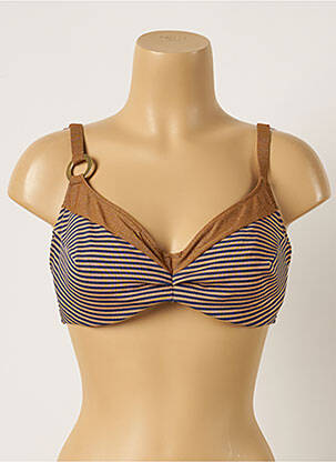 Sutien de costum de baie elasticitate sutien cupe întregi cu decolteu înalt maro MARIE JO femeie