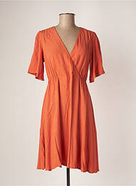 Rochie midi mâneci scurte mâneci scurte portocaliu LOLA ESPELETA femeie