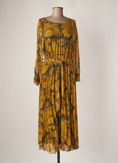 Rochie lungă galben ANGELA DAVIS femeie