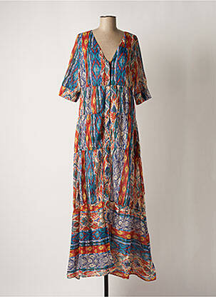 Rochie lungă portocaliu ANGELA DAVIS femeie