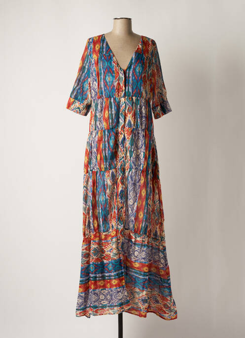 Rochie lungă portocaliu ANGELA DAVIS femeie