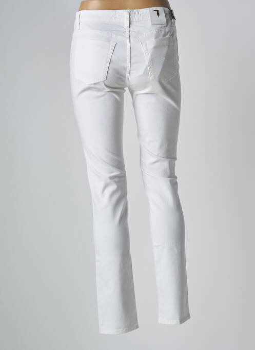 Pantalon slim alb TRUSSARDI JEANS femeie