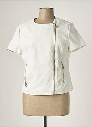 Geci din piele ecologică alb MARKUP femeie