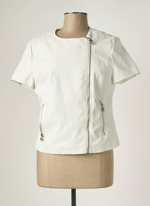 Geci din piele ecologică alb MARKUP femeie