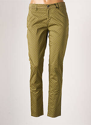 Pantalon chino talie joasă talie joasă verde IMPAQ1 femeie