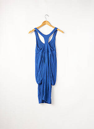 Rochie midi guler rotund bretele subțiri albastru BAROCK N'LOVE femeie