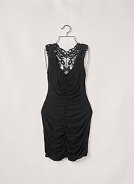 Rochie scurtă fără mâneci fără mâneci negru SANS MARQUE femeie