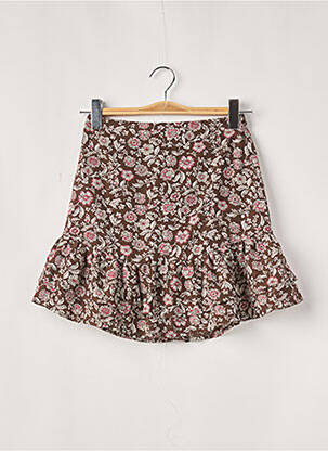 Fustă scurtă maro LOAVIES femeie