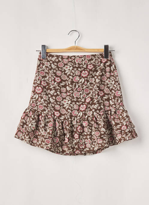 Fustă scurtă maro LOAVIES femeie