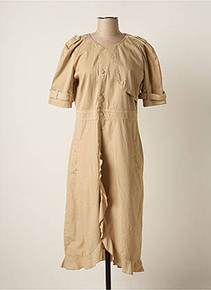 Rochie midi bej EUROPEAN CULTURE femeie