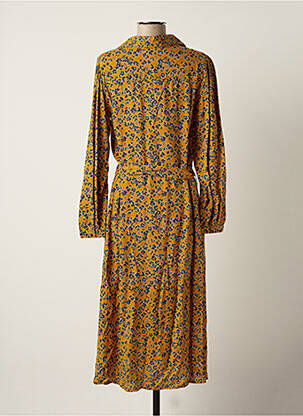 Rochie midi imprimeu floral mâneci lungi galben AGATHE & LOUISE femeie