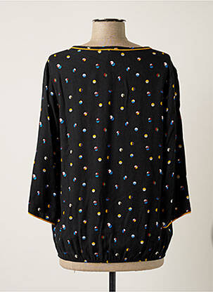 Top guler rotund mâneci lungi negru TELMAIL femeie