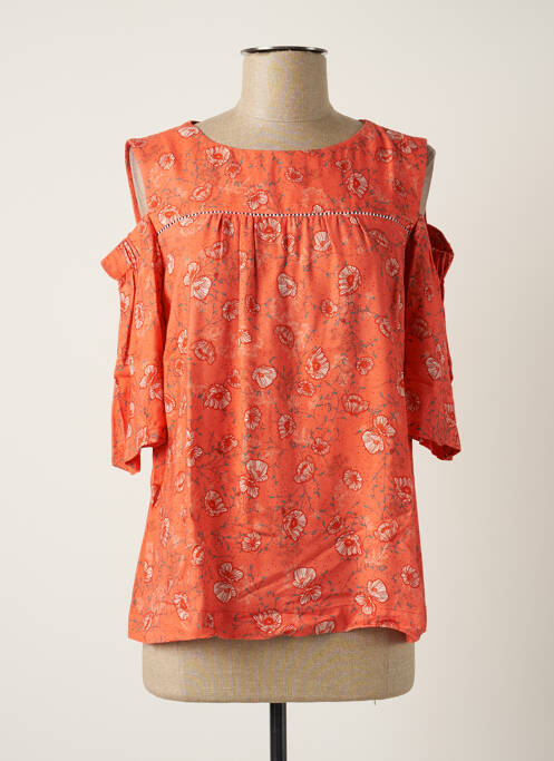 Top mâneci scurte mâneci scurte portocaliu MAE MAHE femme