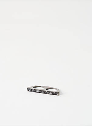 Inel materiale metalice gri PIECES femeie
