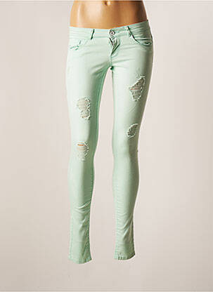 Pantalon slim verde ONLY femeie