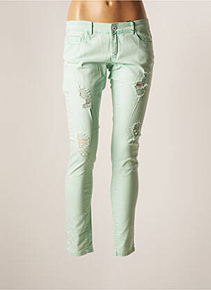 Pantalon slim verde ONLY femeie