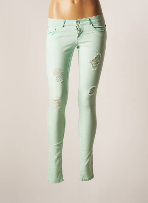 Pantalon slim verde ONLY femeie