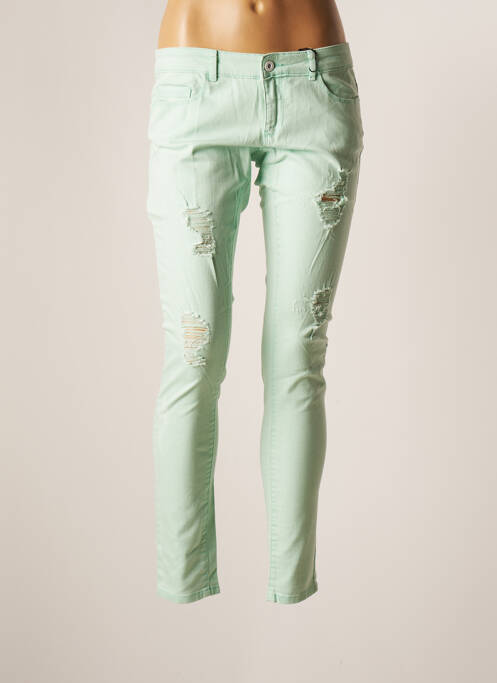 Pantalon slim verde ONLY femeie