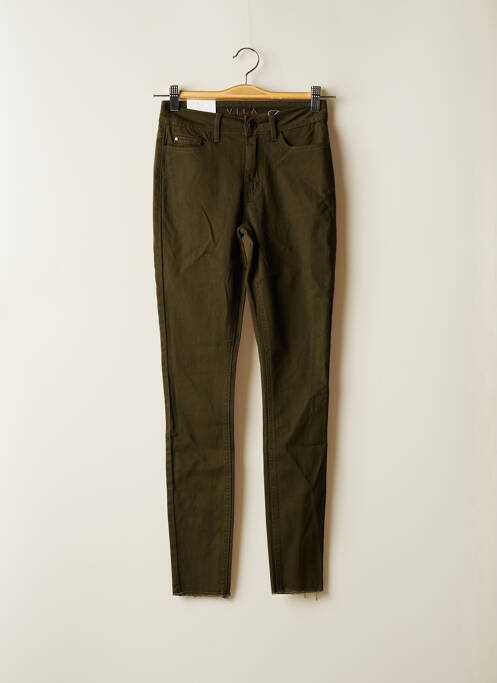 Pantalon slim verde VILA femeie