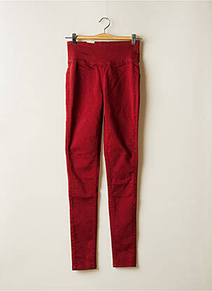 Pantalon slim roșu PIECES femeie
