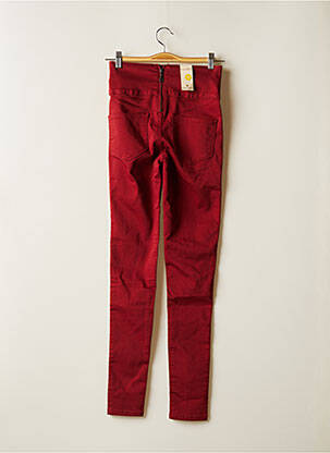 Pantalon slim roșu PIECES femeie