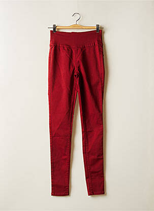 Pantalon slim roșu PIECES femeie