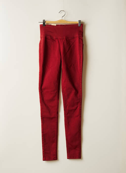 Pantalon slim roșu PIECES femeie