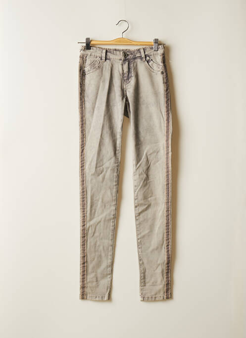 Blugi cu croială slim gri GEISHA fată