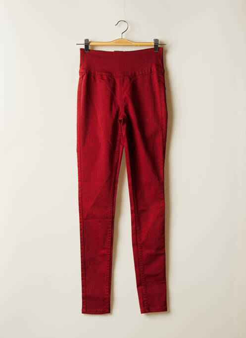 Pantalon slim roșu PIECES femeie