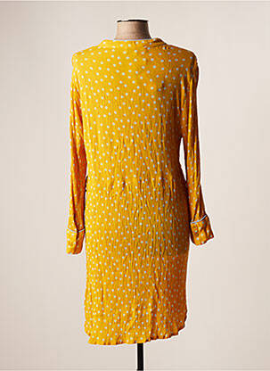 Rochie midi galben CLOUDS OF FASHION femeie