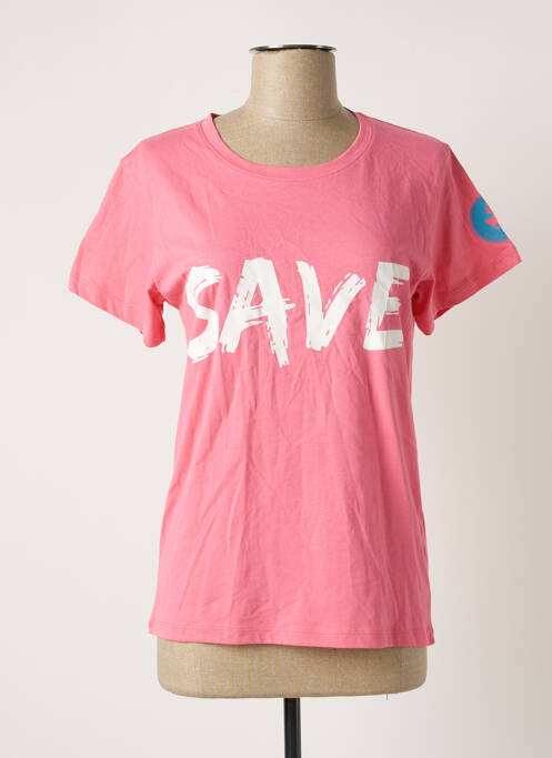 Tricou roz SAVE THE DUCK femme