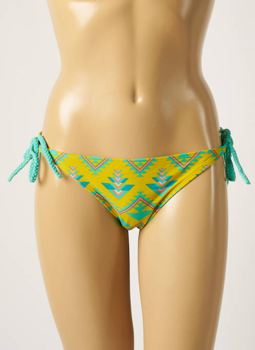 Chiloți de baie galben PIECES femeie