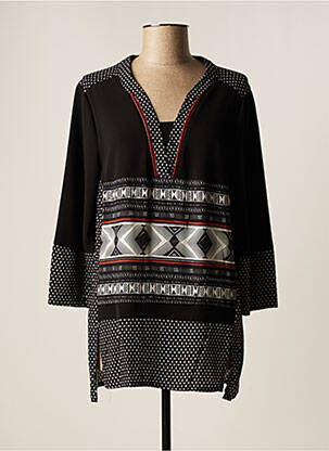 Tunică mâneci lungi negru CHRISTINE LAURE femeie