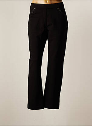 Pantalon slim broderie cu nituri mărime normală negru CHRISTINE LAURE femme