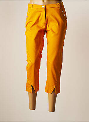 Pantalon trei sferturi galben CHRISTINE LAURE femeie