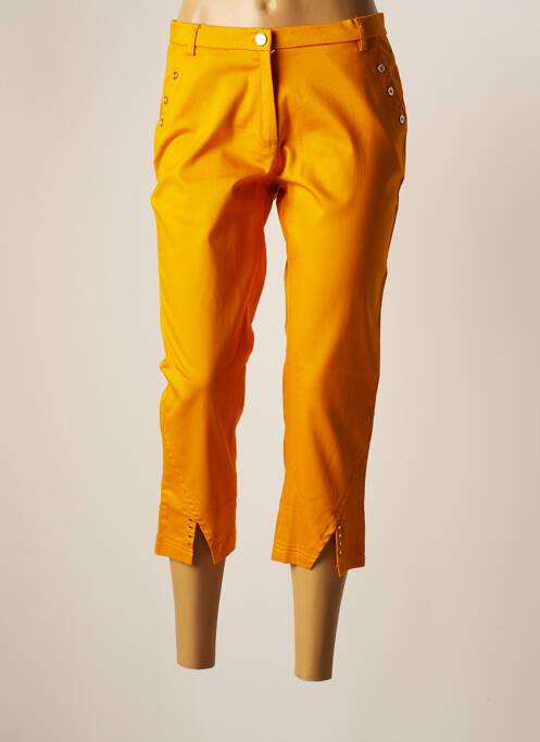 Pantalon trei sferturi galben CHRISTINE LAURE femeie