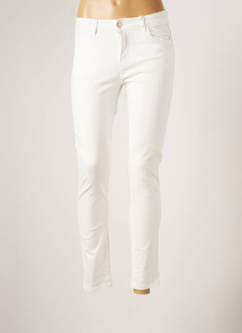 Pantalon slim alb ONADO femeie
