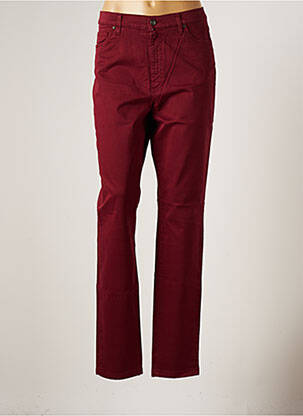 Pantalon slim țesătură poplin mărime normală roșu LCDN femme