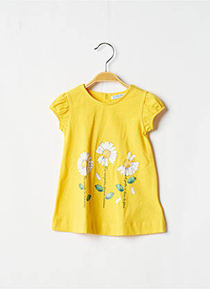 Rochie midi galben MAYORAL fată