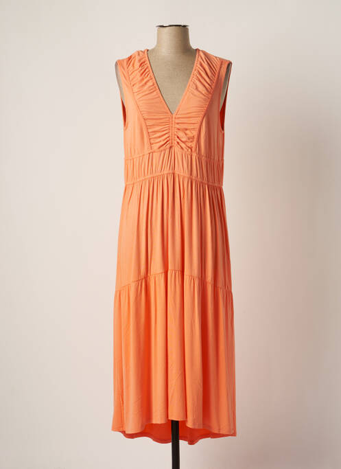 Rochie lungă portocaliu MARBLE femeie