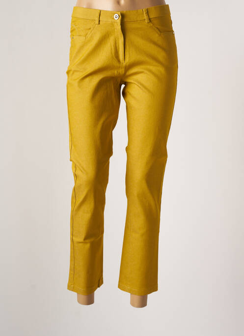 Pantalon slim galben CHRISTINE LAURE femeie